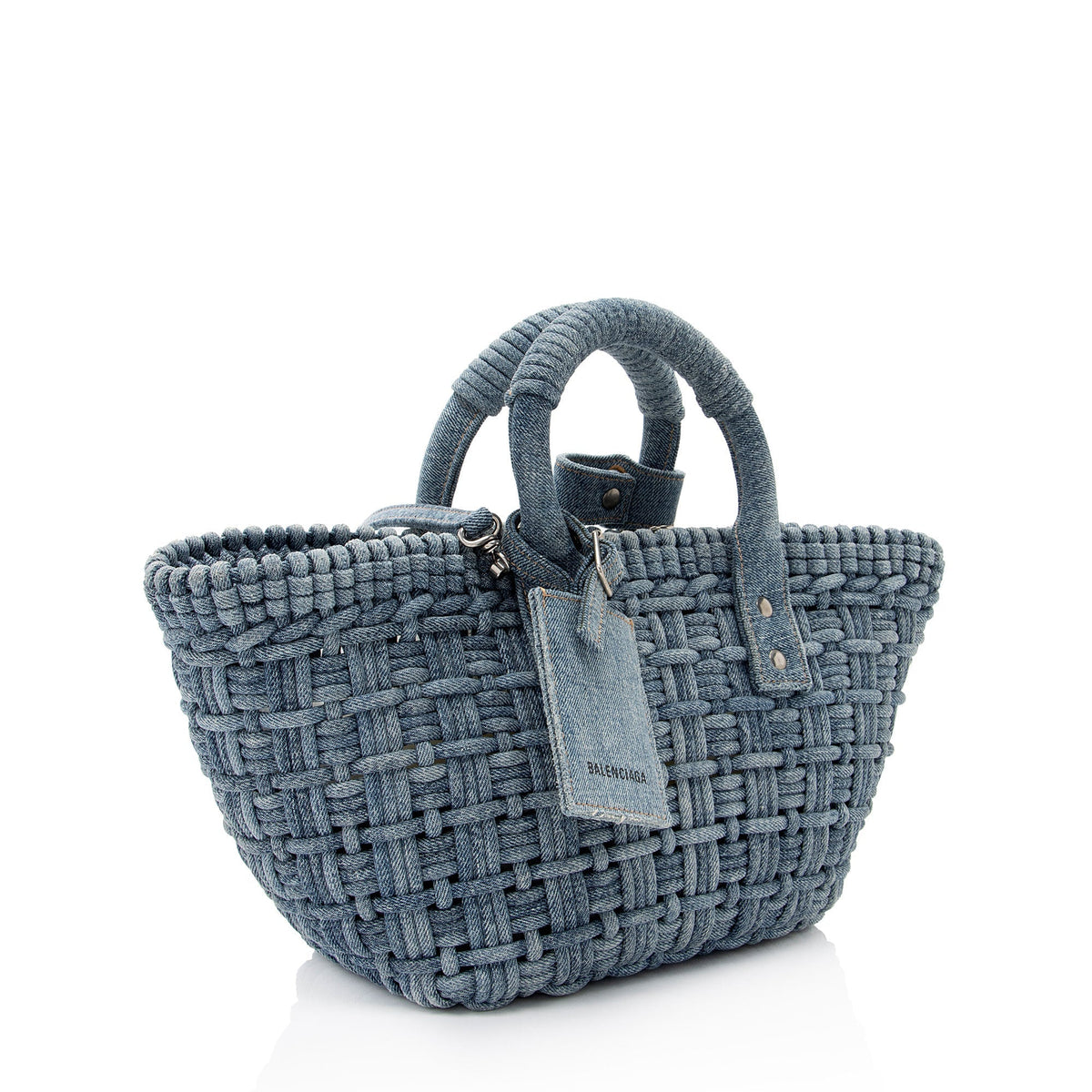 Balenciaga Denim Bistro Panier XS Tote | Authentic Pre-Owned side view