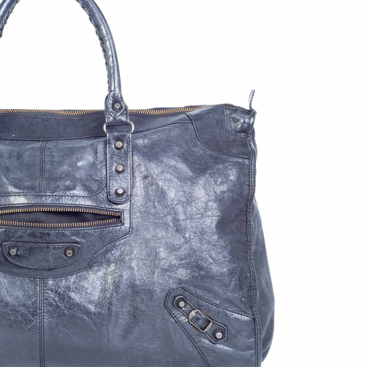Balenciaga designer handbag leather closeup detail