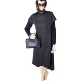 Solvorux elegant leather Handbag back view