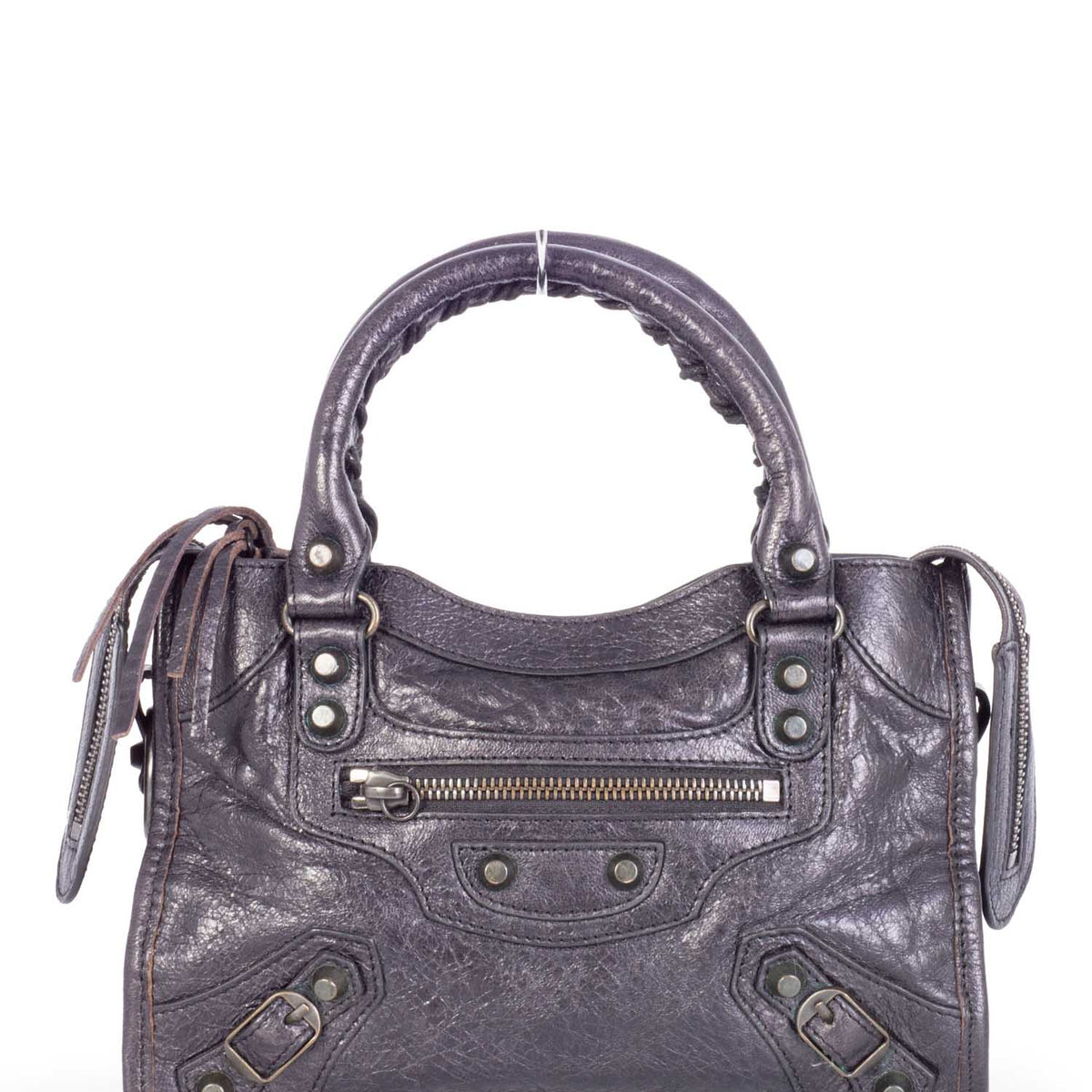 Balenciaga designer handbag leather closeup detail