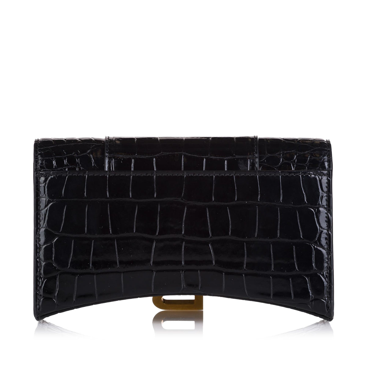 Balenciaga Embossed Hourglass Wallet On Chain | Authentic Pre-Owned angle view
