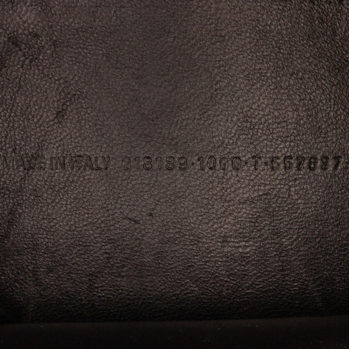 Balenciaga Embossed Zip Phone Holder | Authentic Pre-Owned close-up view