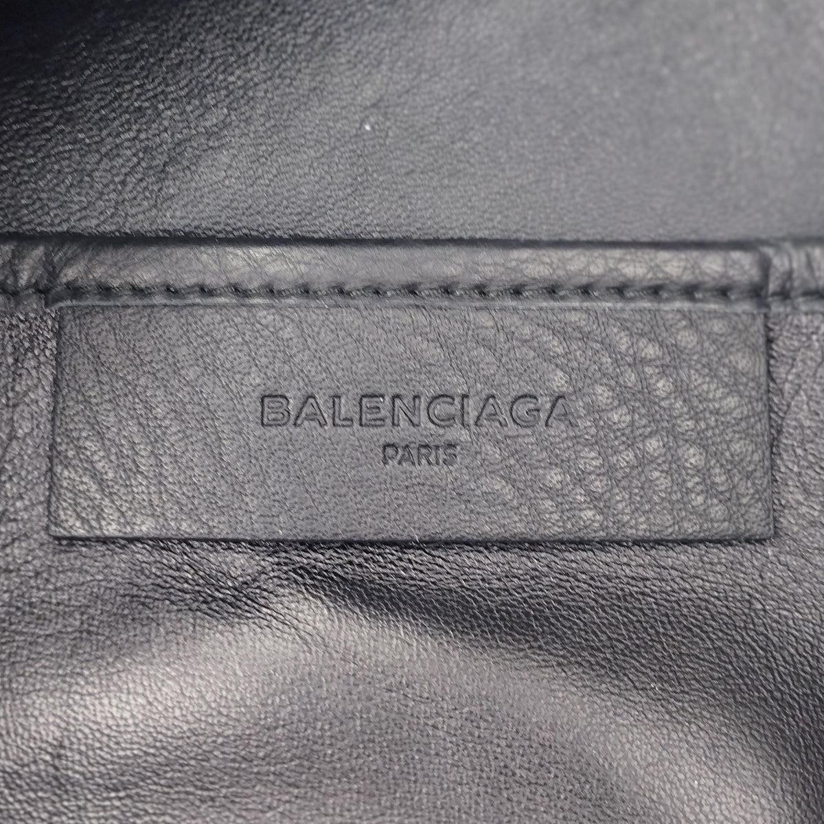 Balenciaga Everyday Logo Clutch | Authentic Pre-Owned hardware detail