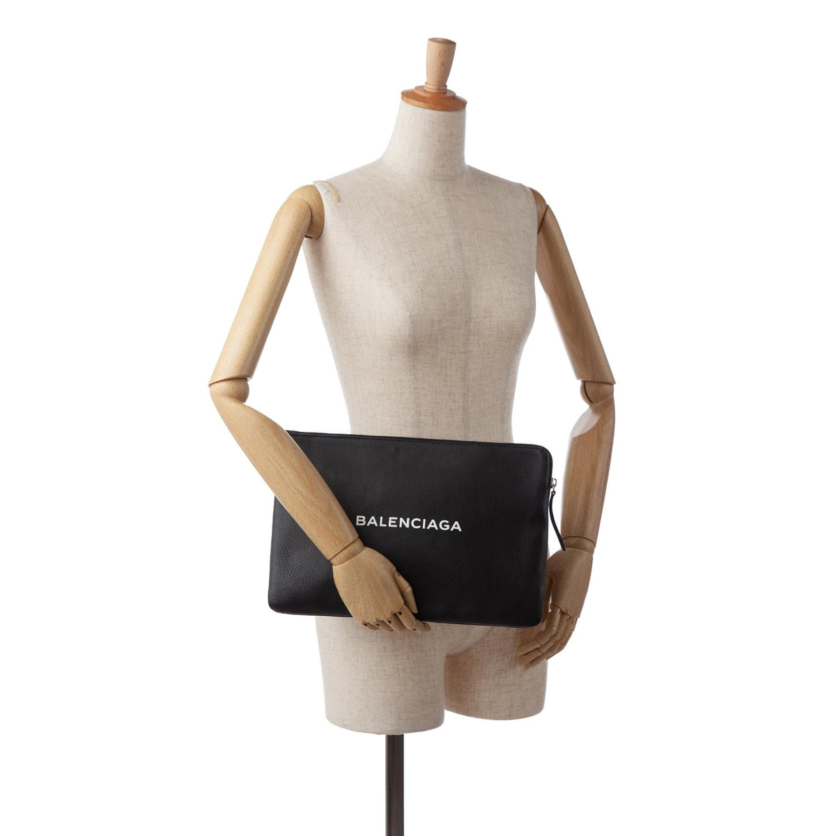 Balenciaga Everyday Logo Clutch | Authentic Pre-Owned interior view