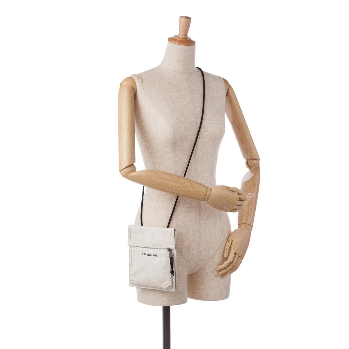 Balenciaga Explorer Pouch Leather Crossbody | Authentic Pre-Owned interior view