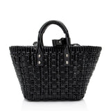 Balenciaga Faux Patent Leather Bistro Panier XS Tote angle view