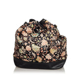 Balenciaga Floral Print Satin Bucket Bag | Authentic Pre-Owned angle view