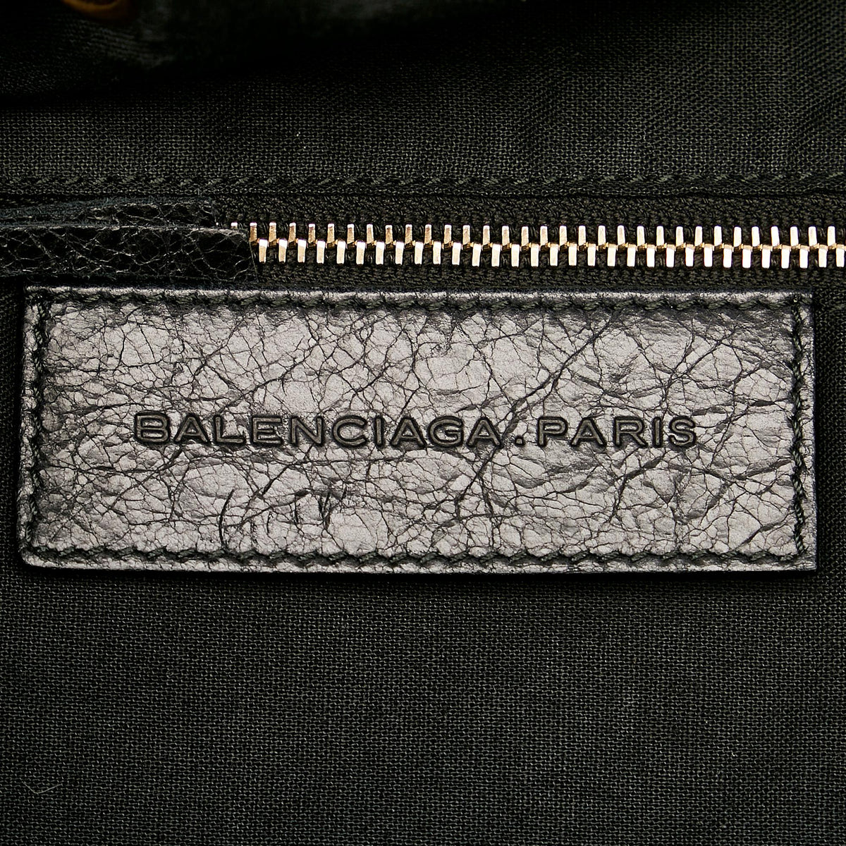 Balenciaga Floral Print Satin Bucket Bag | Authentic Pre-Owned hardware detail