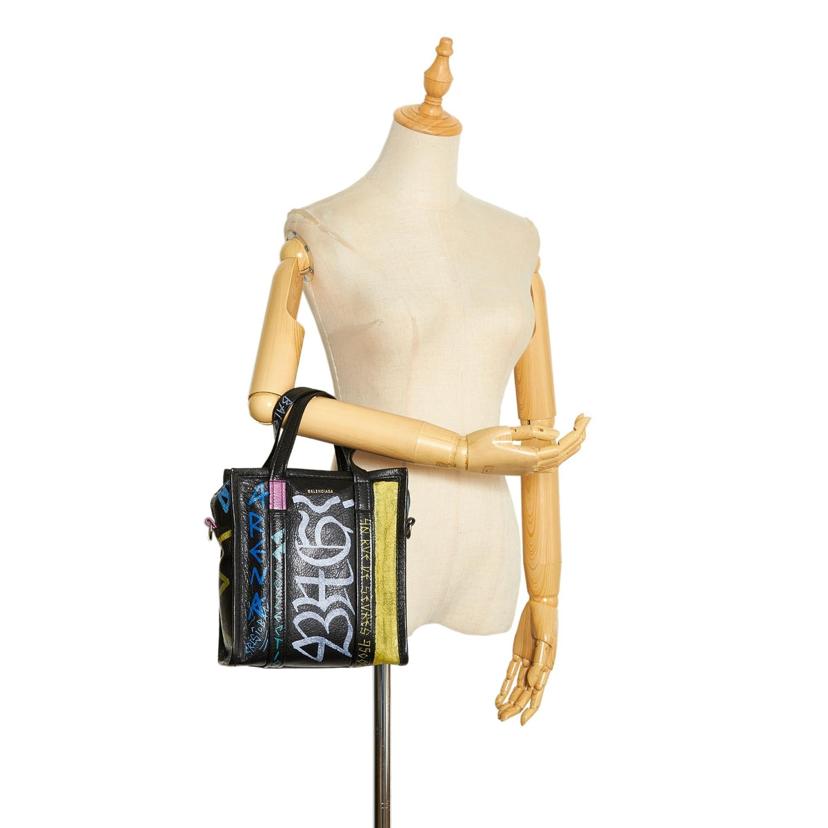 Balenciaga Graffiti Bazaar XS Shopper | Authentic Pre-Owned interior view