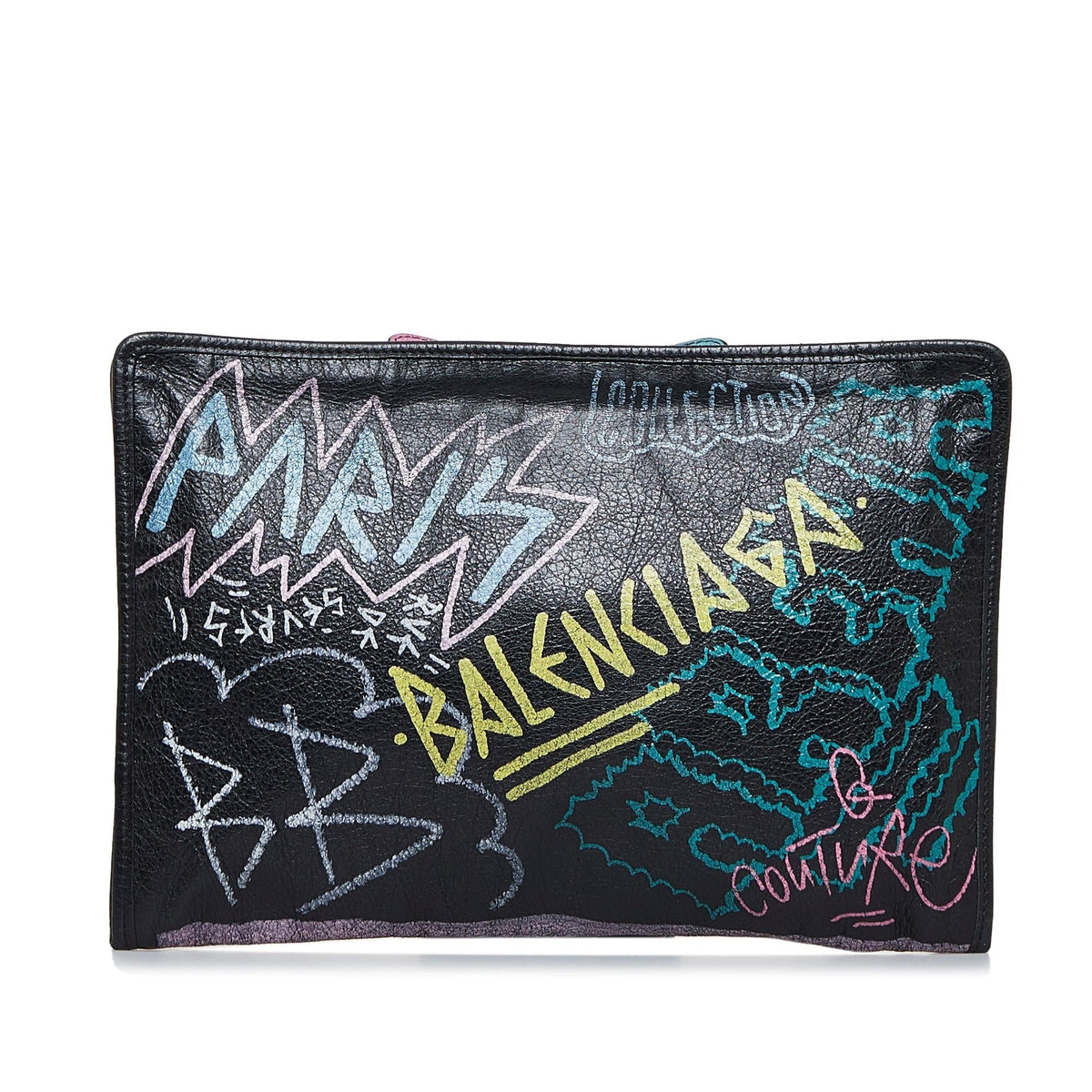 Balenciaga Graffiti Bazar Clutch Bag | Authentic Pre-Owned