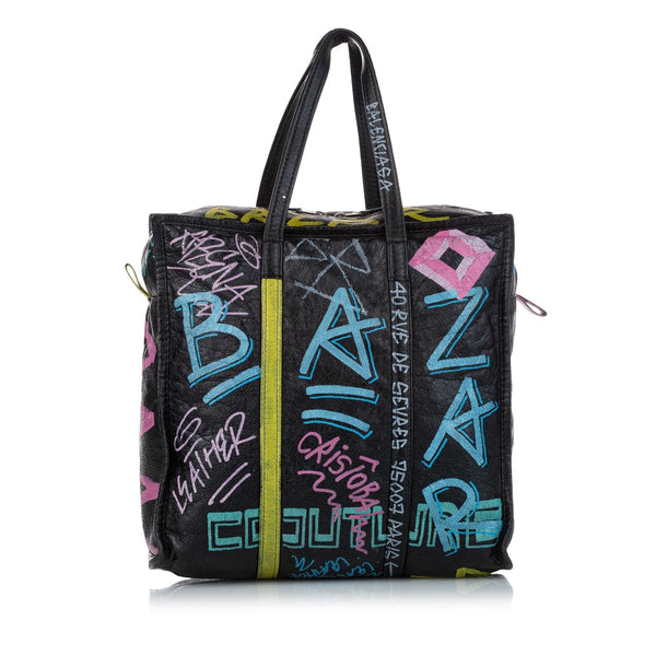 Balenciaga Graffiti Explorer Leather Tote Bag — Premium Leather Tote