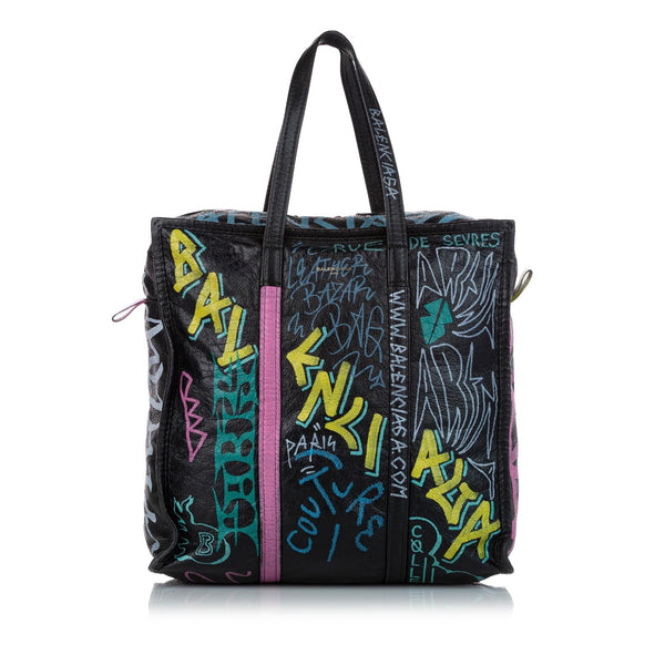 Balenciaga Graffiti Explorer Leather Tote Bag — Premium Leather Tote