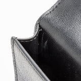 Balenciaga Grained Calfskin Logo Cash Phone Card Holder Flap Bag back view