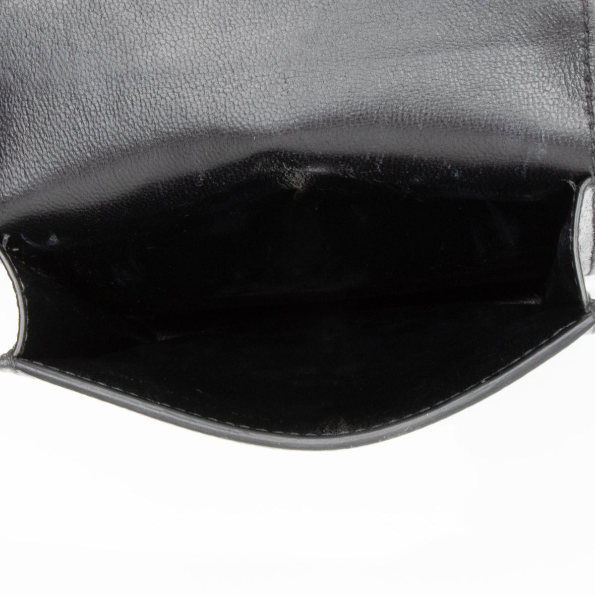 Balenciaga Grained Calfskin Logo Cash Phone Card Holder Flap Bag hardware detail