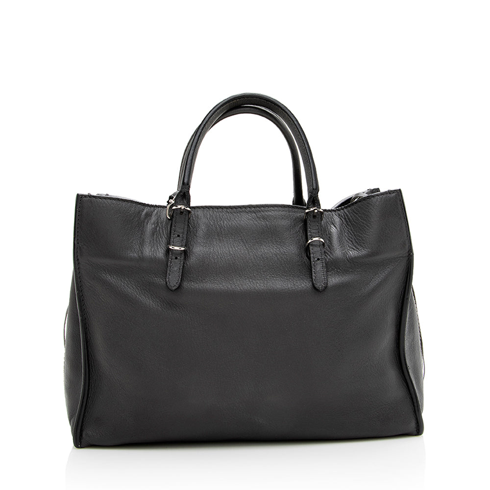 Balenciaga Grained Calfskin Papier A6 Zip Around Tote angle view