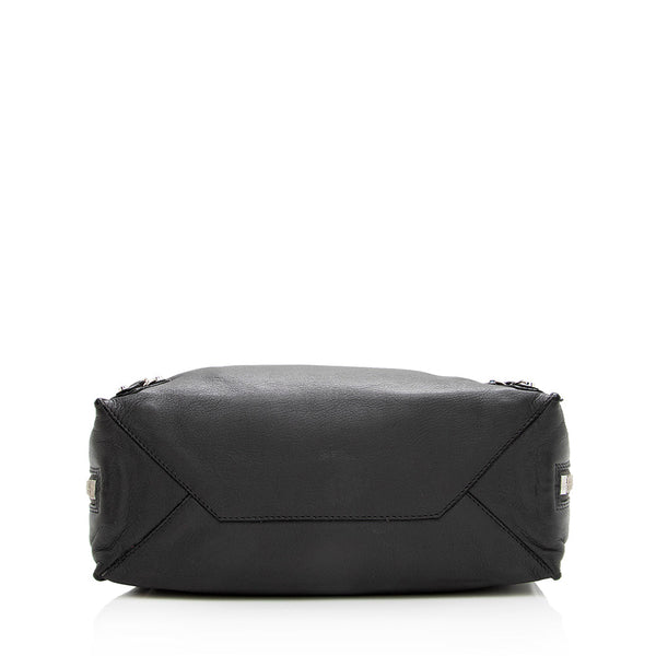 Balenciaga Grained Calfskin Papier A6 Zip Around Tote back view