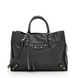 Balenciaga Grained Calfskin Papier A6 Zip Around Tote