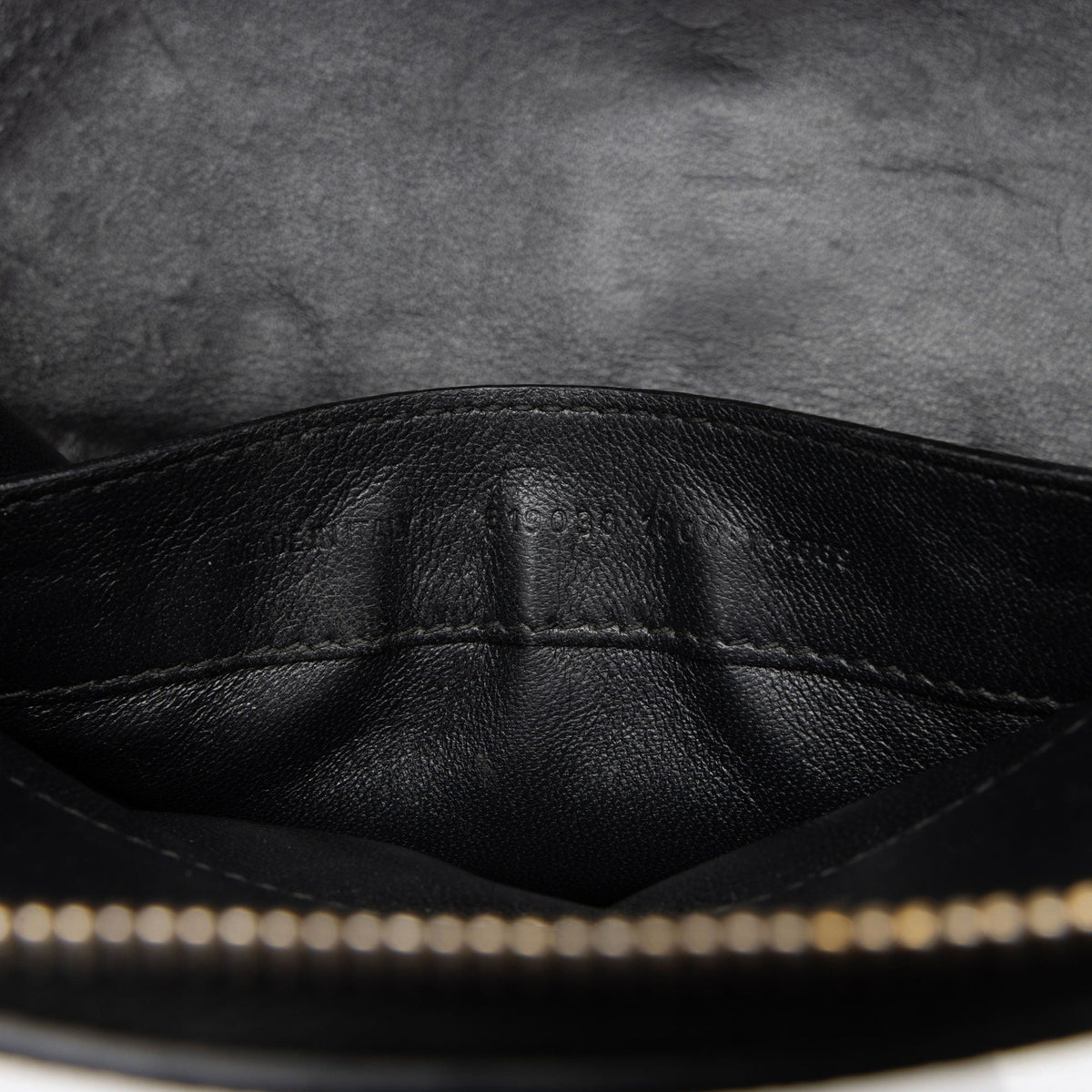 Balenciaga Grained Calfskin Ville Medium Top Handle Bag interior view