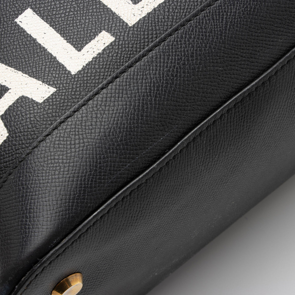 Balenciaga Grained Calfskin Ville Medium Top Handle Bag close-up view