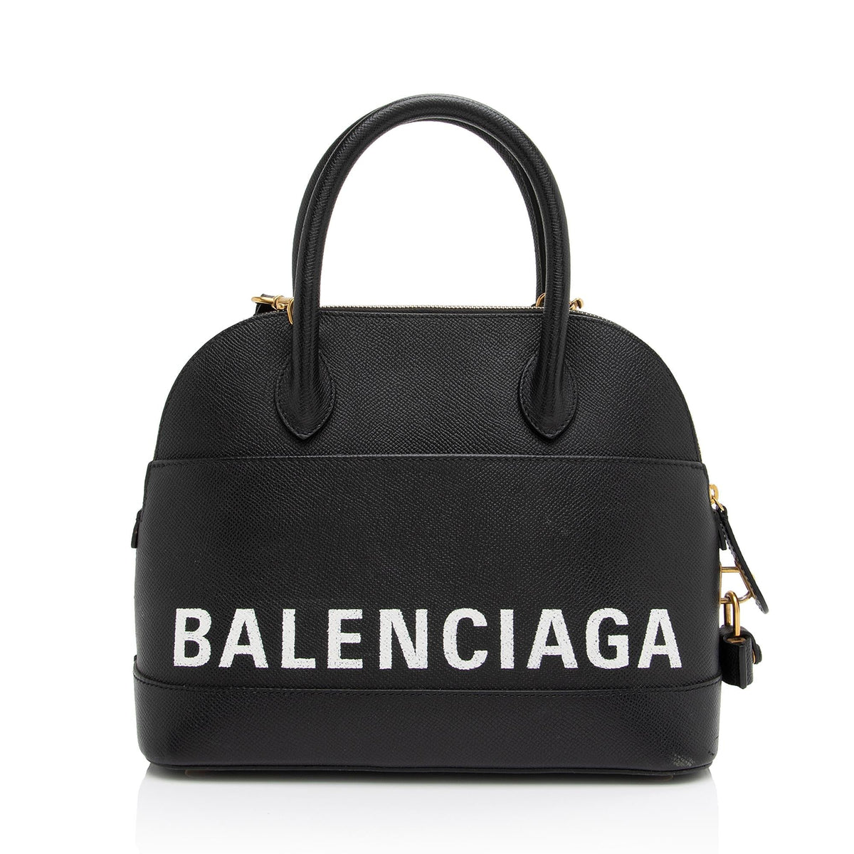Balenciaga Grained Calfskin Ville Small Top Handle Bag angle view