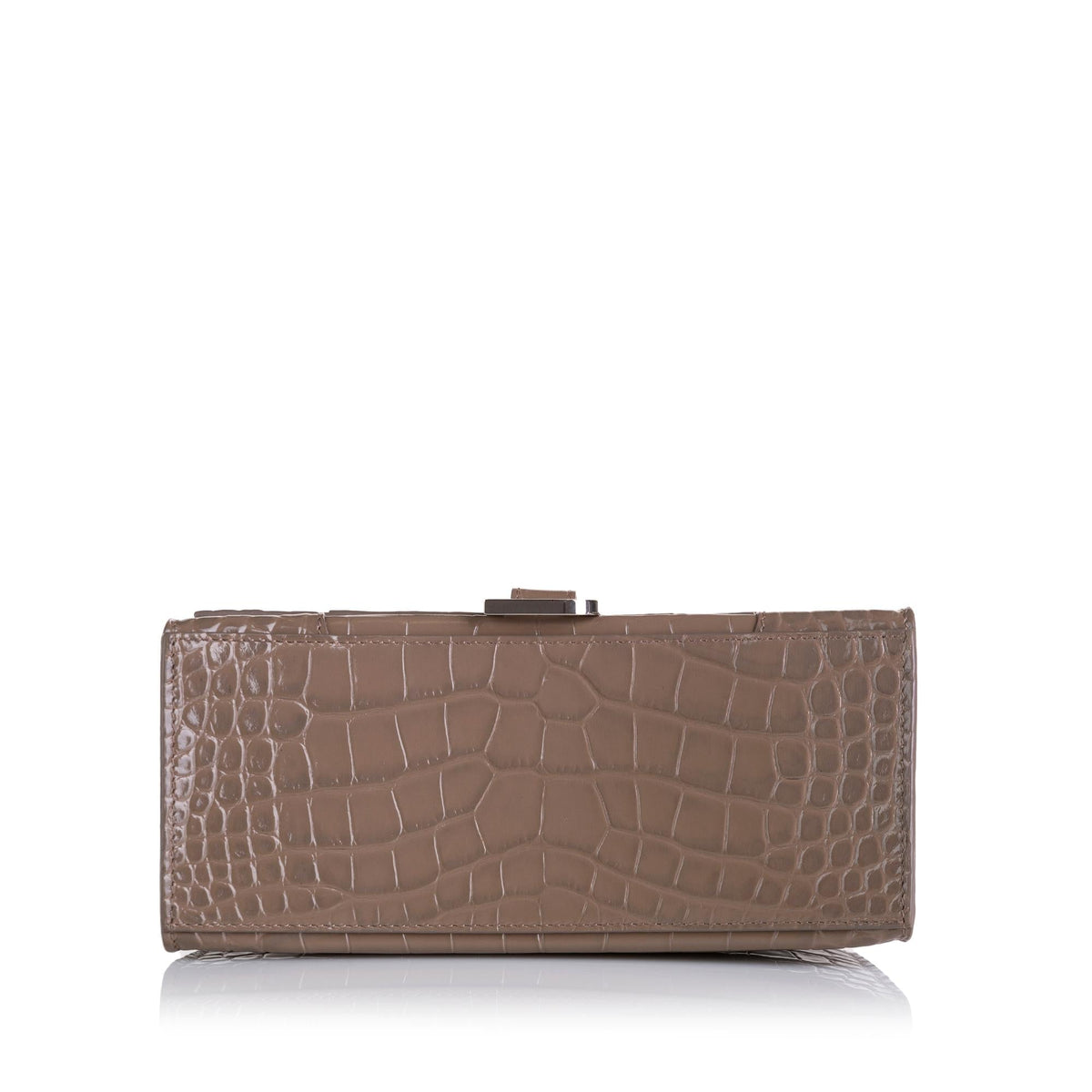 Balenciaga Hourglass Embossed Leather Satchel | Authentic Pre-Owned back view