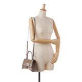 Balenciaga Hourglass Embossed Leather Satchel | Authentic Pre-Owned interior view