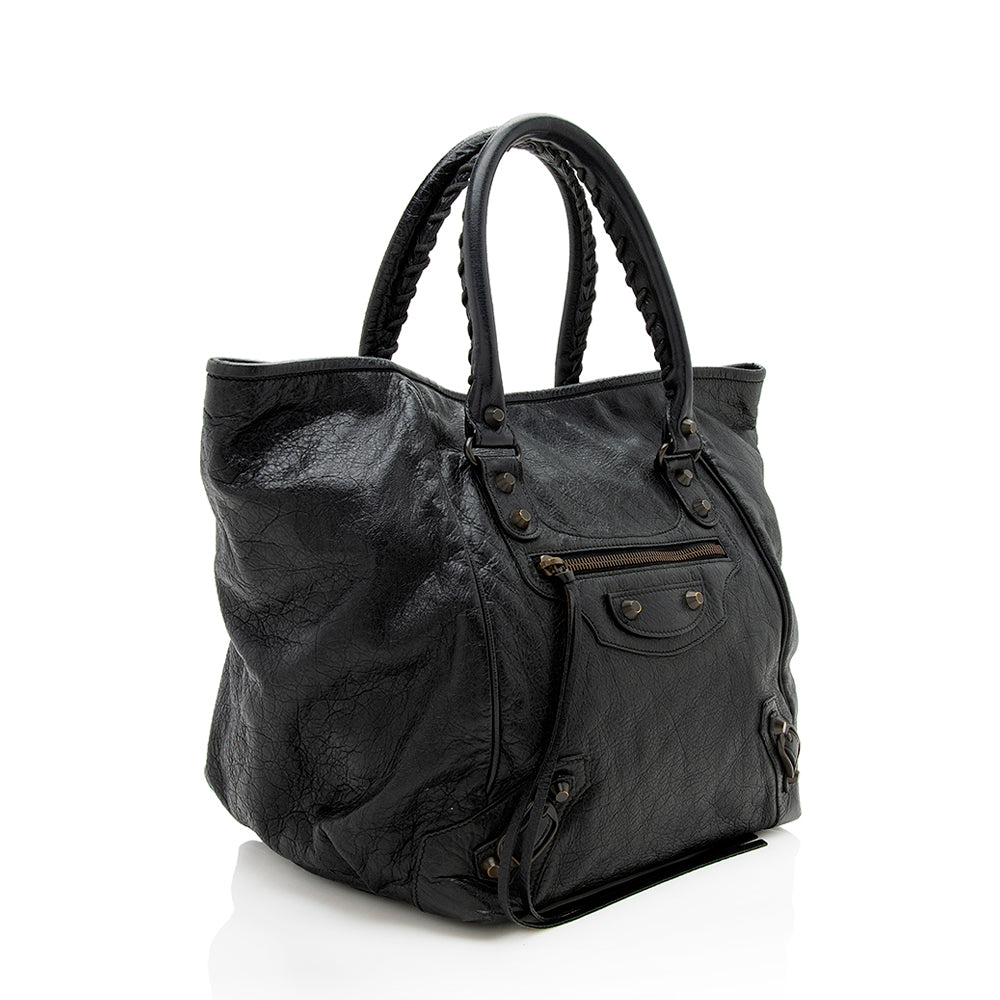 Balenciaga Lambskin Sunday S Tote - Final Sale | Authentic Pre-Owned side view