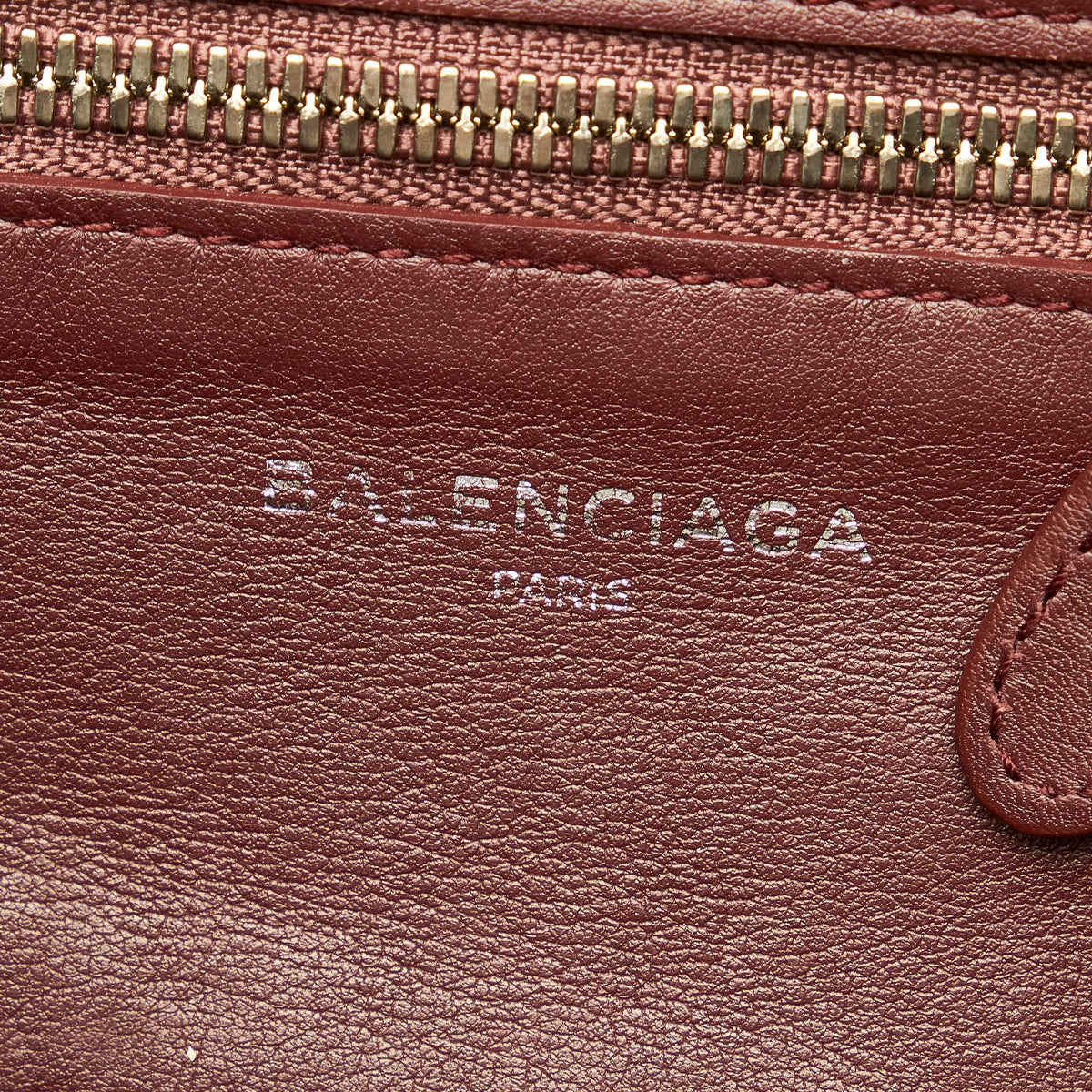 Balenciaga Laundry Cabas Leather Tote Bag | Authentic Pre-Owned hardware detail
