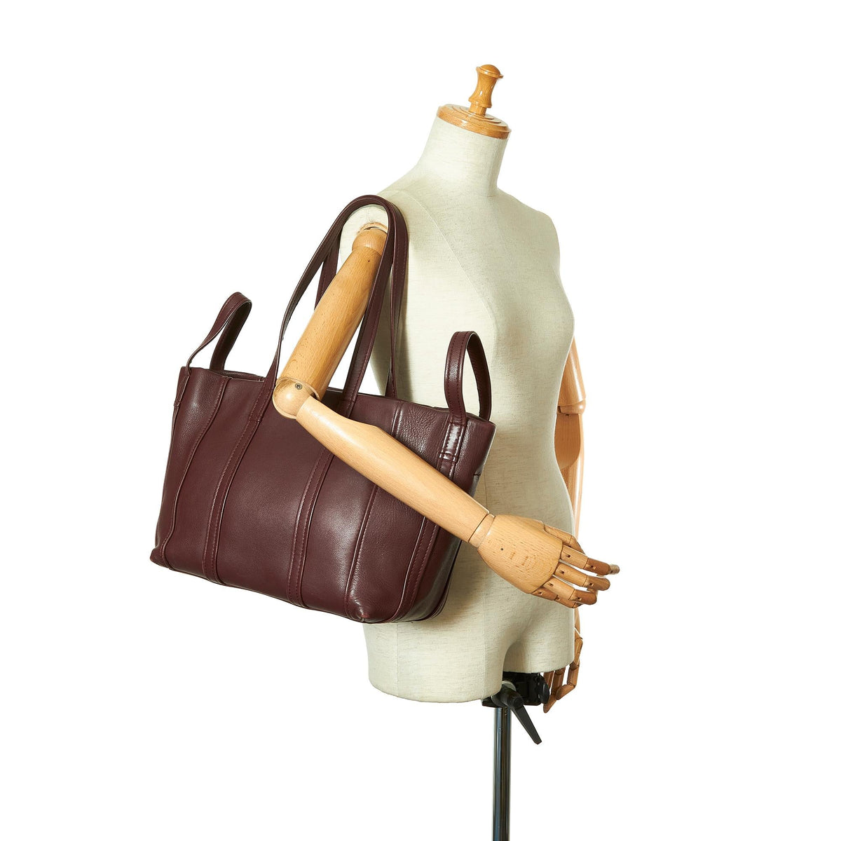 Balenciaga Laundry Cabas Leather Tote Bag | Authentic Pre-Owned interior view