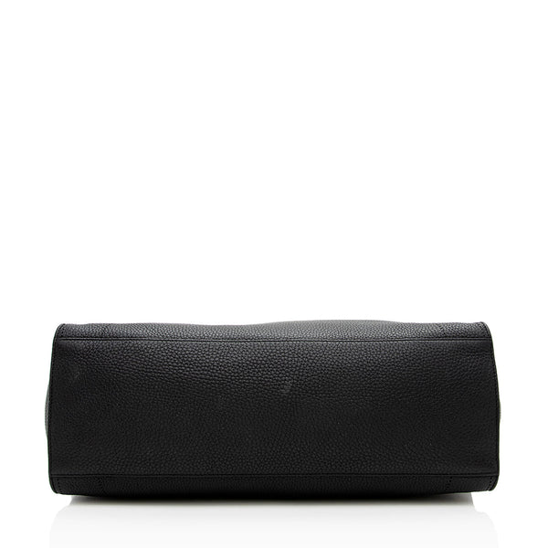 Balenciaga Leather Blackout City Satchel | Designer Luxury Handbag