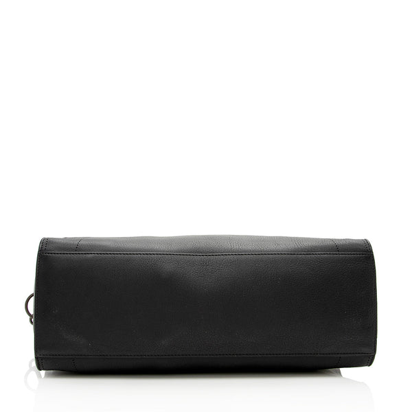 Balenciaga Leather Blackout City Satchel | Designer Luxury Handbag