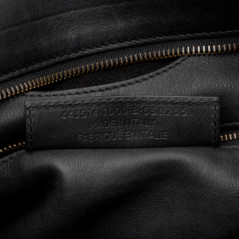Balenciaga Leather Blackout City Satchel | Designer Luxury Handbag