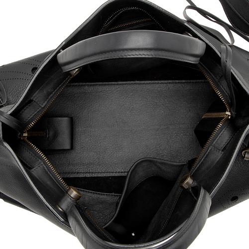 Balenciaga Leather Blackout City Satchel | Designer Luxury Handbag