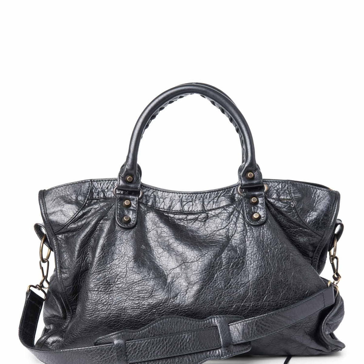 Valmontis elegant leather Handbag side view