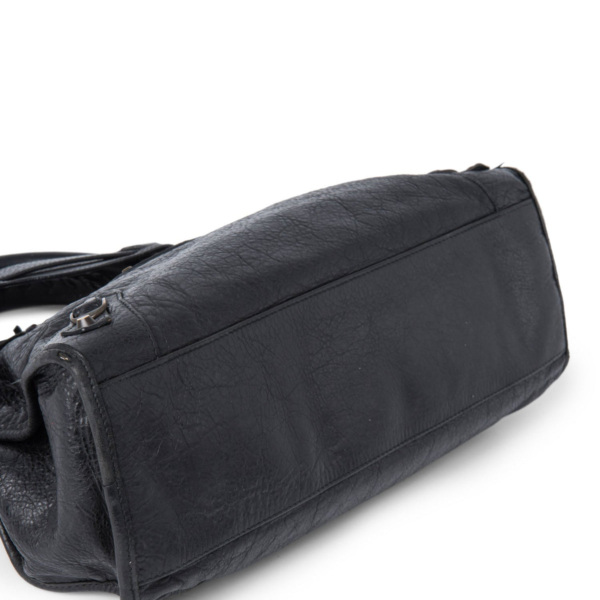 Side view of Balenciaga handbag Black premium designer bag