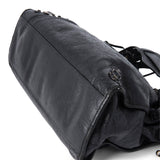Balenciaga authentic luxury handbag Black leather craftsmanship