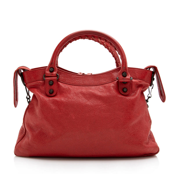 Balenciaga Leather Classic Town Satchel | Designer Luxury Handbag