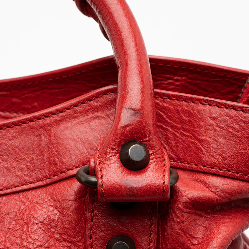 Balenciaga Leather Classic Town Satchel | Designer Luxury Handbag