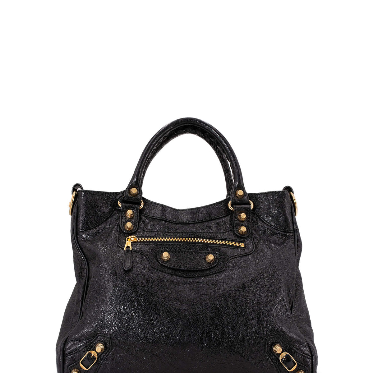 Side view of Balenciaga handbag Black premium designer bag