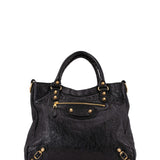 Side view of Balenciaga handbag Black premium designer bag