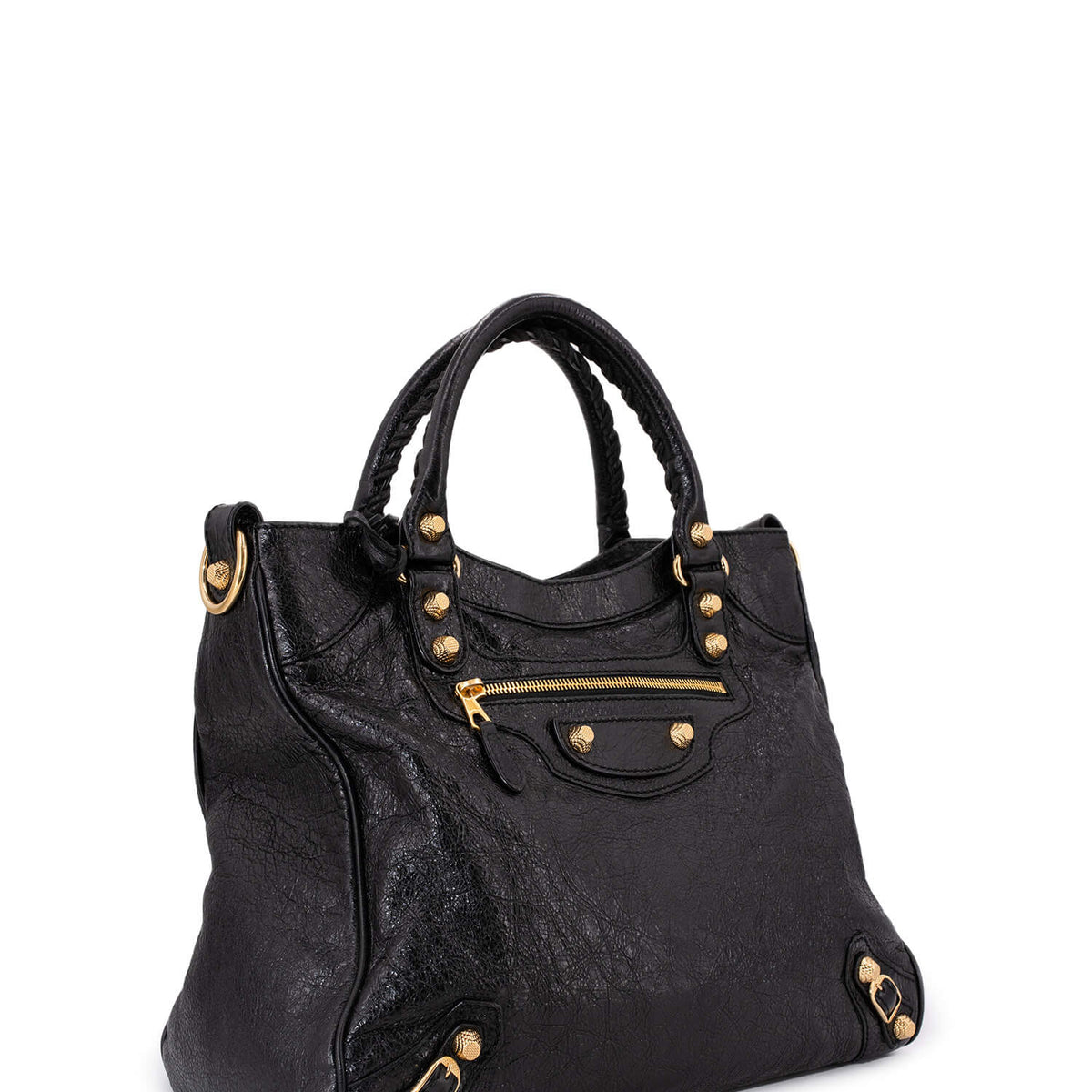 Balenciaga women's handbag Black luxury designer leather