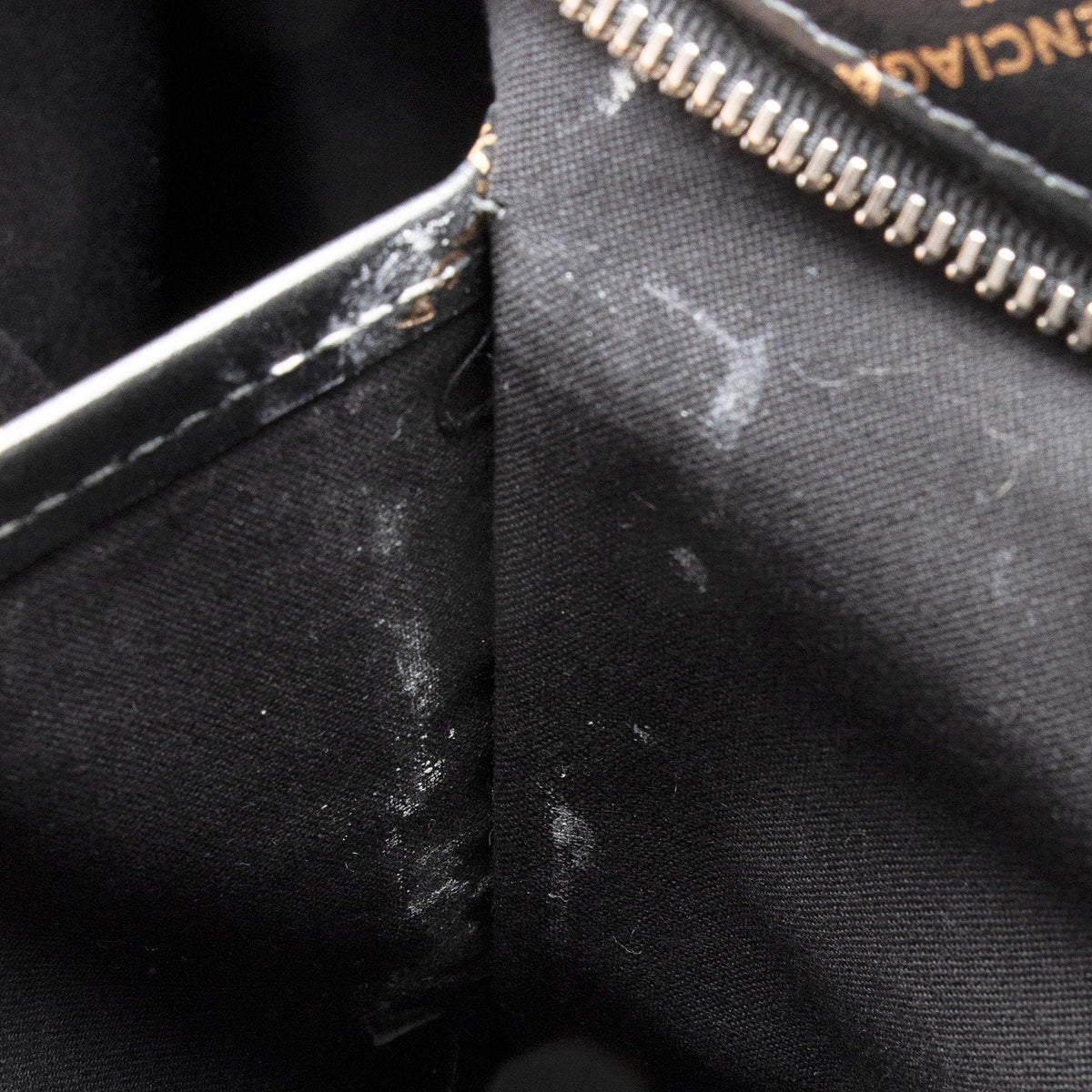 Balenciaga Leather Logo Bazar Large Tote | Authentic Pre-Owned angle view