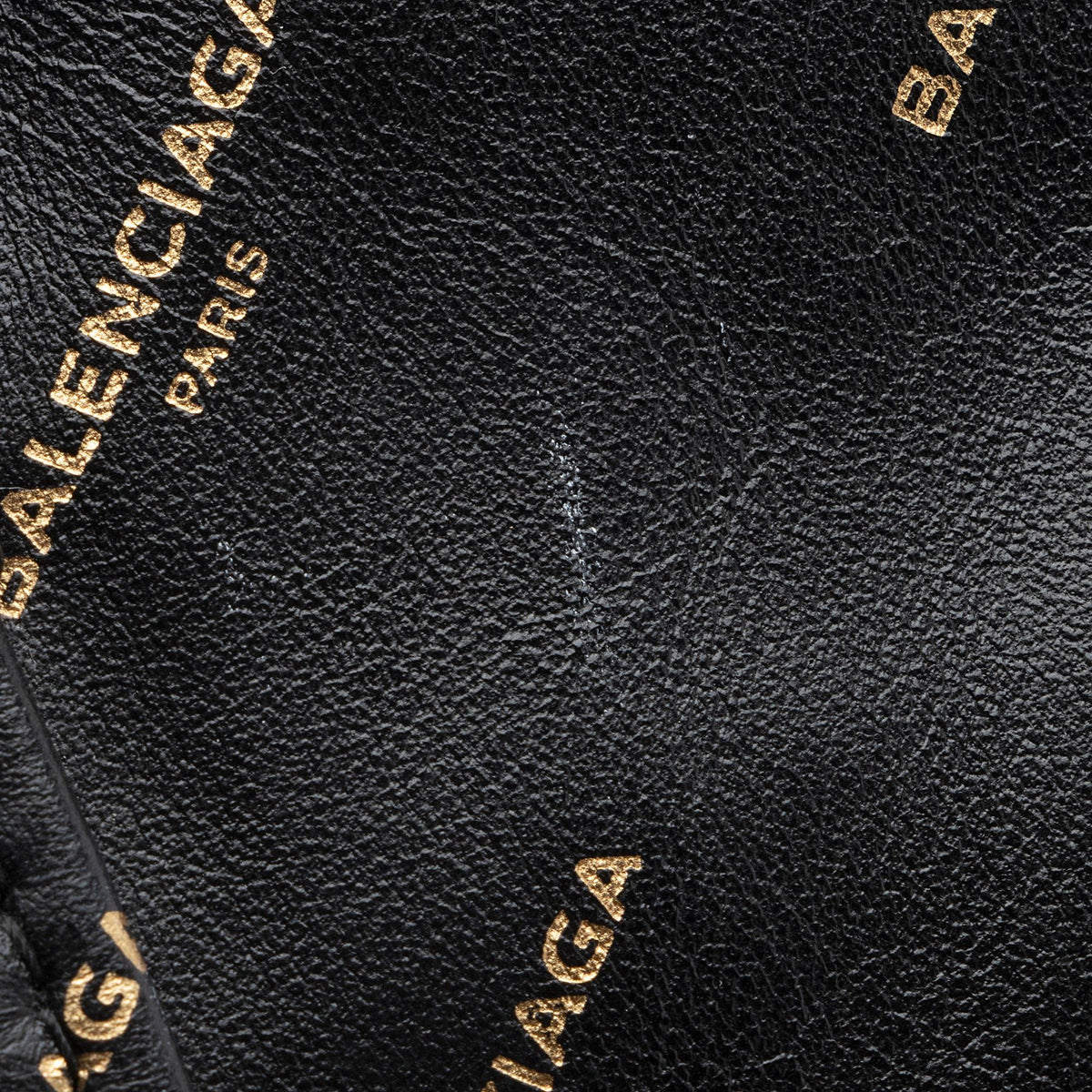 Balenciaga Leather Logo Bazar Large Tote | Authentic Pre-Owned hardware detail