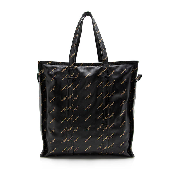 Balenciaga Leather Logo Bazar Medium Tote | Premium Designer Piece