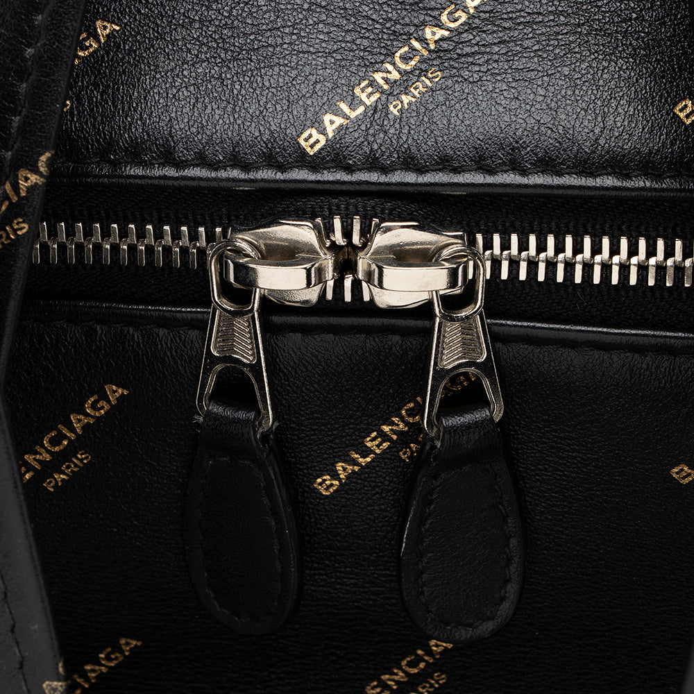 Balenciaga Leather Logo Bazar Medium Tote | Premium Designer Piece