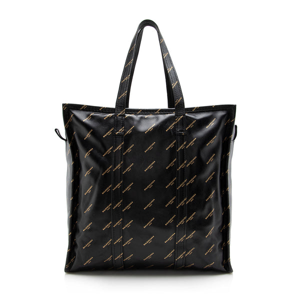 Balenciaga Leather Logo Bazar Medium Tote | Premium Designer Piece
