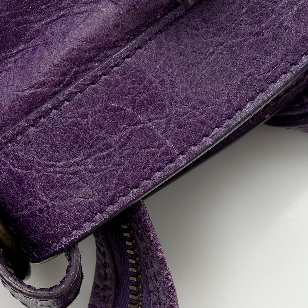 Balenciaga Leather Mini Neo Classic Satchel | Authentic Pre-Owned interior view