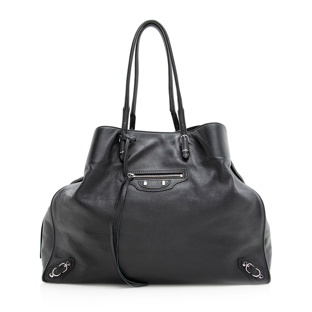 Balenciaga Leather Papier B4 Side Zip Tote | Authentic Pre-Owned