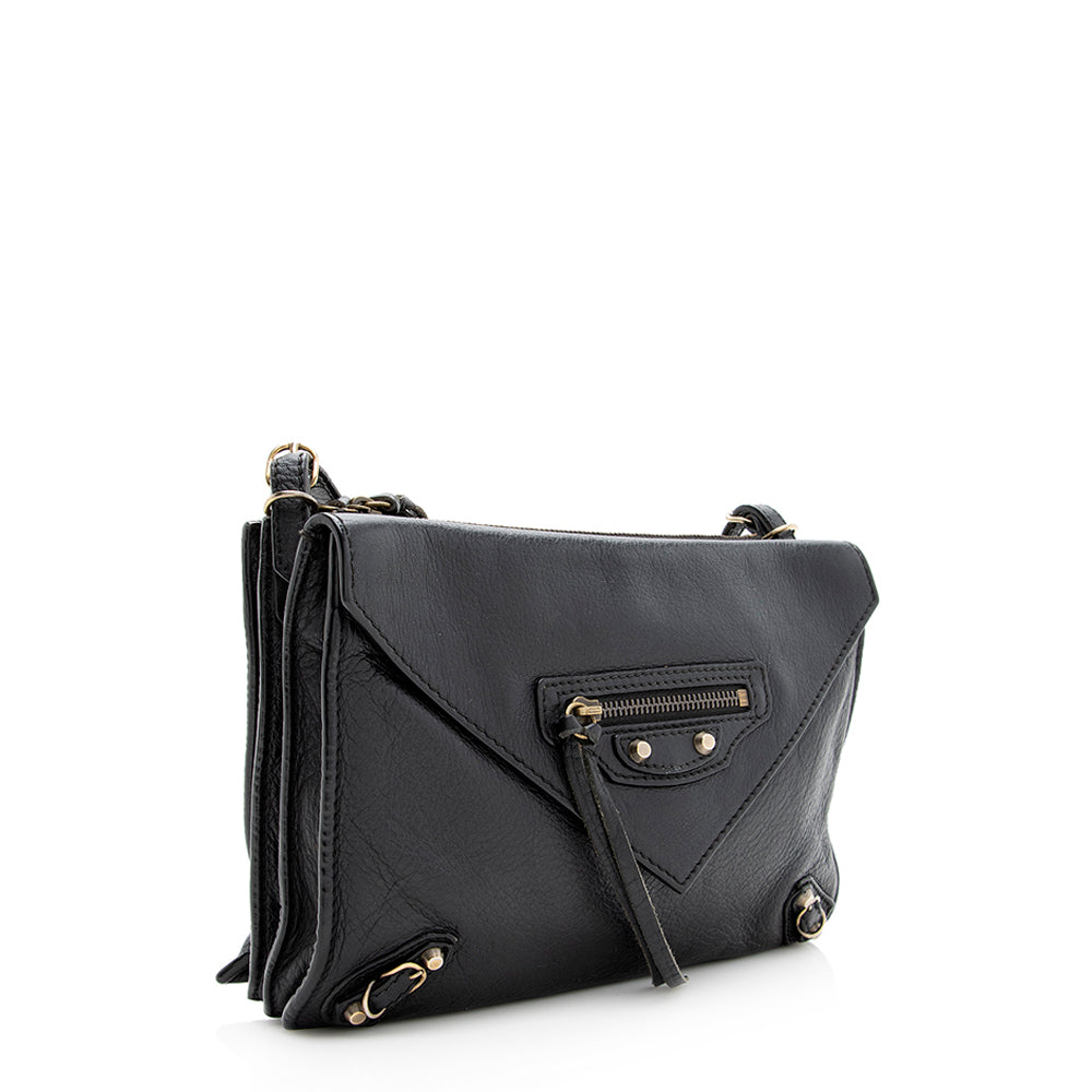 Balenciaga Leather Papier Triple Crossbody Bag - Final Sale side view