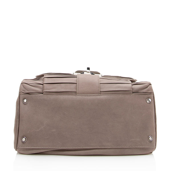 Balenciaga Leather Stingray Accordion Cherche Satchel | Designer Luxury Handbag